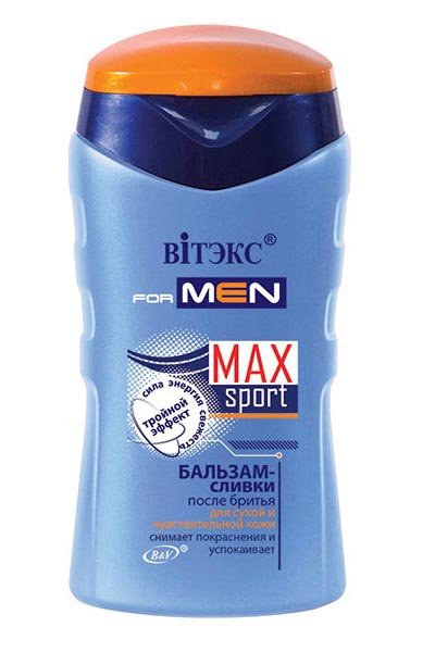 Витэкс FOR MEN MAX Sport Бальзам-сливки после бритья для сухой кожи
