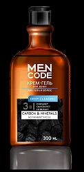 MEN CODE Крем-гель для душа DEEP CLEANING с экстрактами угля и минералов флакон